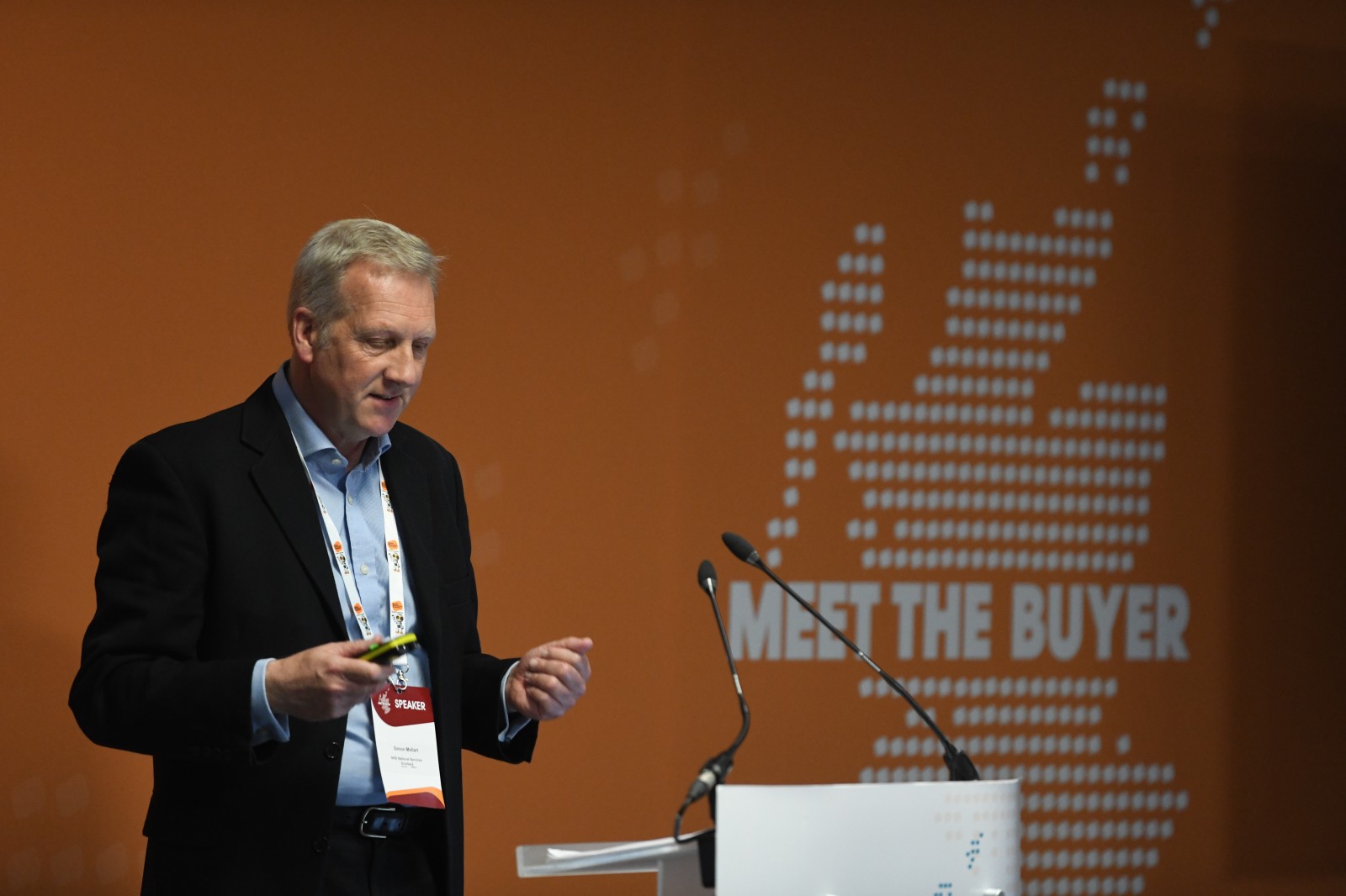 Simon Mollart, Head of Strategic Sourcing & Commercial NHS NSS, Meet the Buyer National 2025, pictures all copyright of Tom Duffin