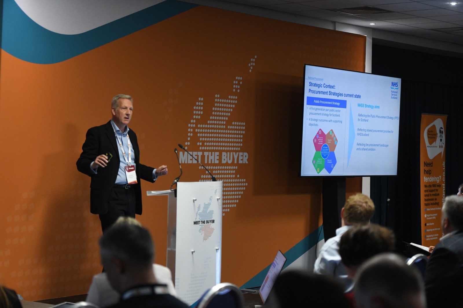 Simon Mollart, Head of Strategic Sourcing & Commercial NHS NSS, Meet the Buyer National 2025, pictures all copyright of Tom Duffin