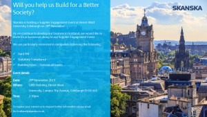 Skanska Supplier Engagement Event Poster