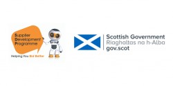 SDP logo and Scottish Government logo
