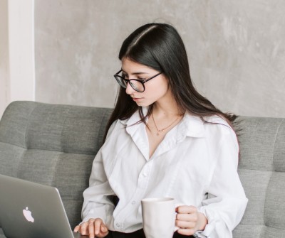 business woman with laptop